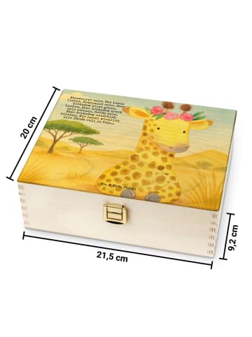 Mr. & Mrs. Panda Tee Box Giraffe Blumenkranz Design mit Spruch in Weiß