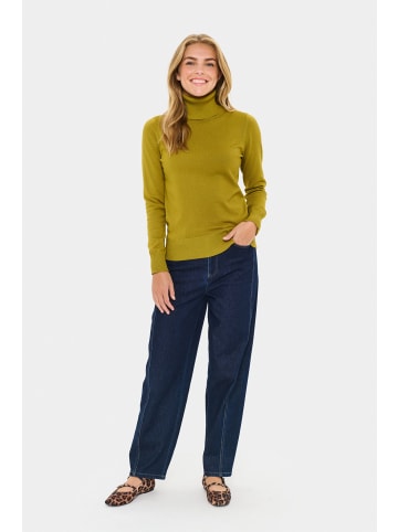 SAINT TROPEZ Rollkragen J2046, Classic fit in Avocado Oil