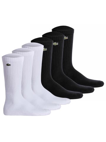 Lacoste Socken 6er Pack in Schwarz/Weiß