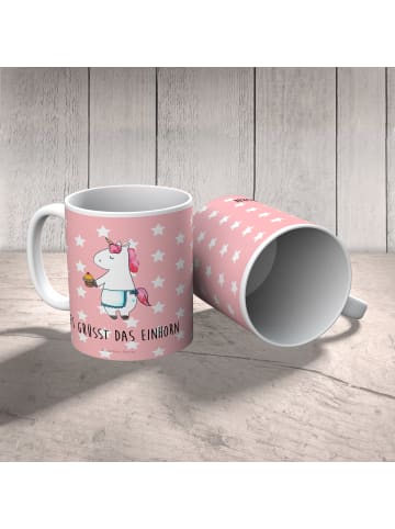 Mr. & Mrs. Panda Kindertasse Einhorn Muffin mit Spruch in Rot Pastell