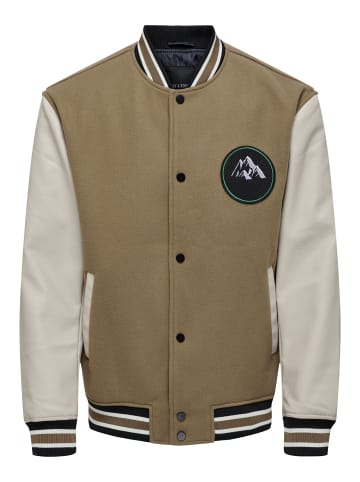 ONLY & SONS Blousonjacke in Tobacco Brown