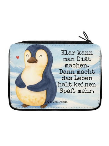 Mr. & Mrs. Panda Federmappe Pinguin Diät Design mit Spruch in Weiß