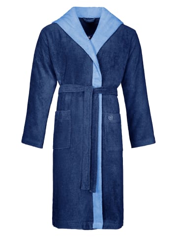 Vossen Bademantel mit Kapuze in marine blau