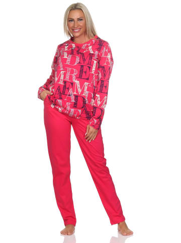 NORMANN Langarm Schlafanzug Pyjama - 84783 in pink