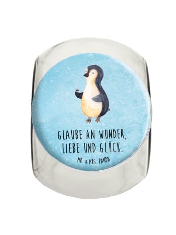 Mr. & Mrs. Panda Bonbonglas Pinguin Marienkäfer mit Spruch in Eisblau