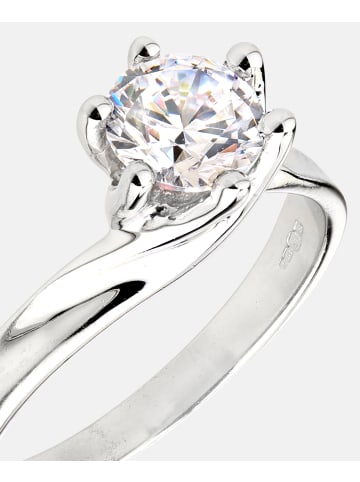 Diamant L'éternel Verlobungsring aus 375 Weißgold mit Zirkonia