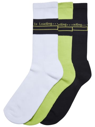 Urban Classics Basic Socks in white/black/frozenyellow