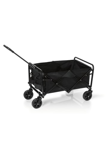 EASYmaxx Bollerwagen faltbar schwarz mit kleinen Rädern Schwarz