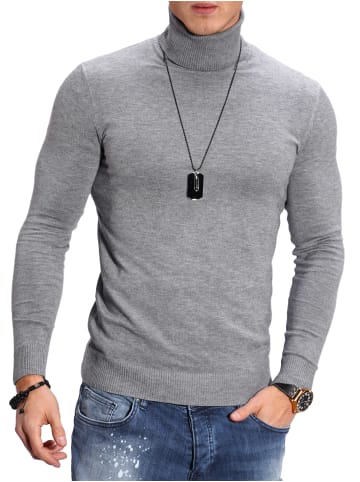 behype Rollkragenpullover TIM in grau