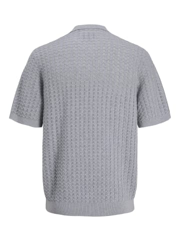 Jack & Jones Gestricktes Hemd in Light Grey Melange