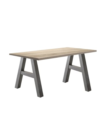 58 aufm Kessel SCHREIBTISCH Edi 5 140 x 70 x 75 Bürotisch graphit/eiche sägerau
