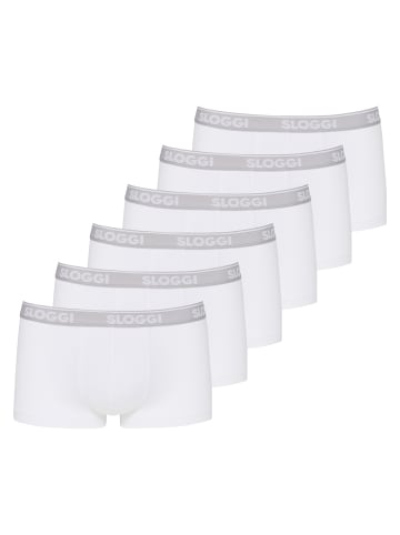 Sloggi Boxershort 6er Pack in Weiß