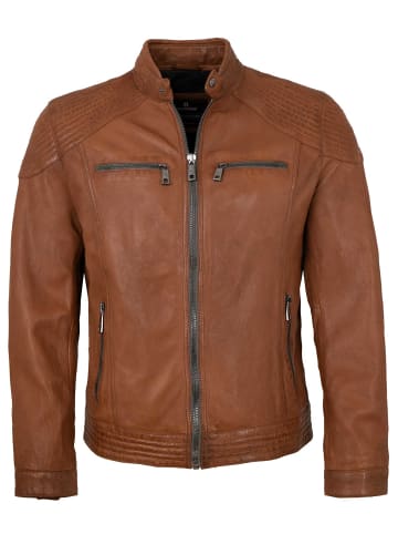 Milestone Lederjacke Lammnappa in Cognac