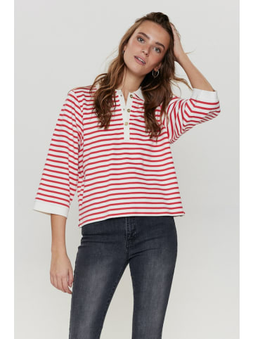 NÜMPH Poloshirt langarm für Damen in Weiß