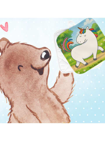 Mr. & Mrs. Panda Topflappen Einhorn Stolzieren Design ohne Spruch in Weiß