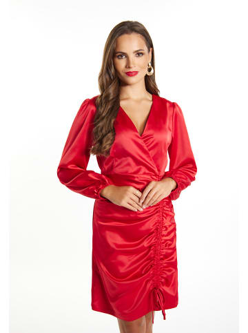 faina Damen Minikleid Aus Satin in Rot