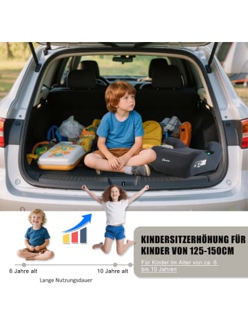 Bemesu Kindersitzerhöhung ECE R129/03 – Sitzerhöhung für Kinder von 125–150 cm
