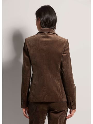 MADELEINE Klassischer Cordblazer mit Reverskragen in espresso
