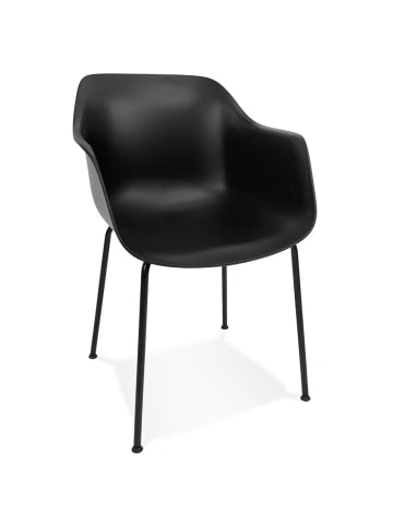 KADIMA DESIGN Gartenstuhl Robust, Witterungsbeständig, Kunststoff in Schwarz