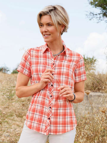 WITT WEIDEN Karo-Bluse in grapefruit-ecru-kariert