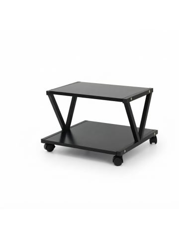 relaxdays Druckerständer in Schwarz - (B)44 x (H)28 x (T)28 cm
