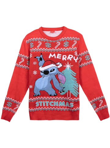 Cerda Weihnachtspullover Disney Lilo & Stitch in Rot