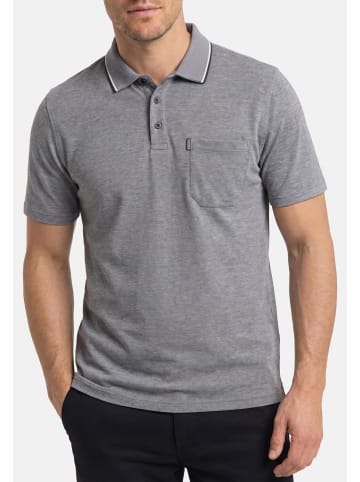 Casa moda Poloshirt Basic in Grau / rot