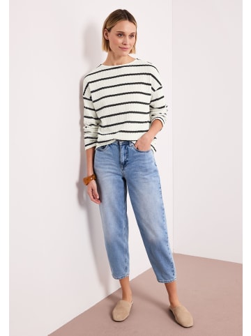 Street One Gestreiftes Strick-Look Shirt in Shadowed Navy