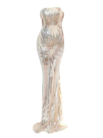 Moda Minx Abendkleid Eden Long Dress in silver