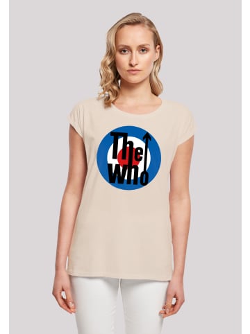 F4NT4STIC Extended Shoulder T-Shirt The Who Target Classic in Whitesand