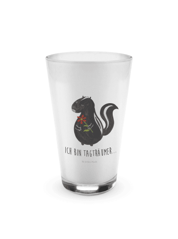 Mr. & Mrs. Panda becher glas Stinktier Blume mit Spruch in Transparent