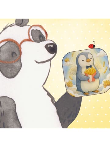 Mr. & Mrs. Panda Glas-Untersetzer Pinguin Engel Pommes Design oh... in Weiß