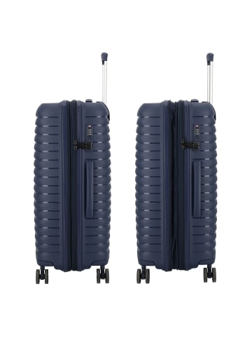 D&N Travel Line 4500 4 Rollen Trolley M 65 cm mit Dehnfalte in darkblue