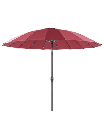 Beliani Marktschirm BAIA in Rot/Schwarz - (W) 255 x (H) 235 x (L) 255 cm