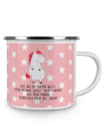 Mr. & Mrs. Panda Tasse Einhorn Wut mit Spruch in Rot Pastell