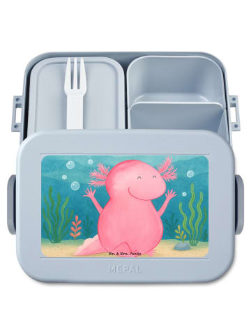 Mr. & Mrs. Panda Essensbox Axolotl Hurra Design ohne Spruch in Blau Pastell