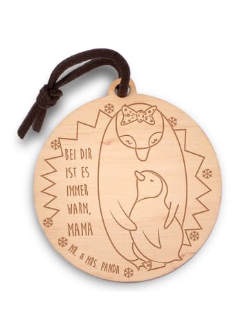 Mr. & Mrs. Panda schlüsselanhänger paar Pinguin Mama ohne Spruch in Braun