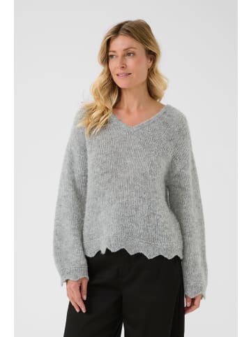 Cream Strickpullover CRNiso Loose fit in Grey Melange