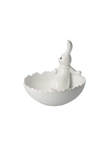 Goebel Figur " Hase mit Schale Snow White - Sweets for my Sweet " in weiß