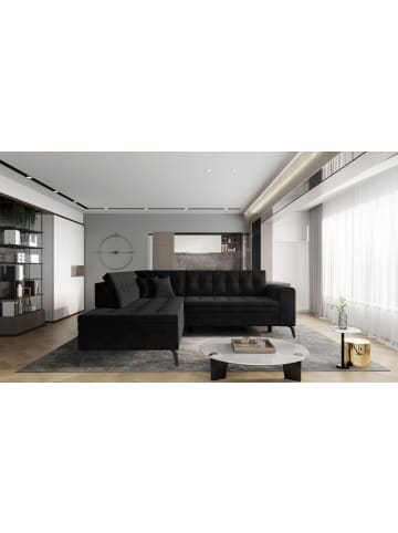 MF Design Lenny Recamiere Links in Schwarz -  (L) 210 x (B) 260 x (H) 93 cm
