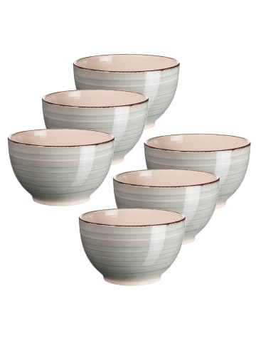 Mäser Müslischalen-Set, Steingut LUMACA in Grau