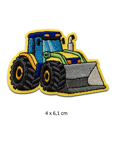 Catch the Patch Baustellen Set 5 Stück Bagger Lkw KipperApplikation Bügelbild inGelb