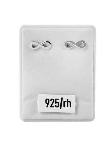 Adeliás Damen Ohrstecker Unendlichzeichen aus 925 Silber 4 cm in silber