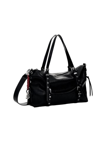 Desigual Umhängetasche 'Half Logo Denim Lanuza' in schwarz