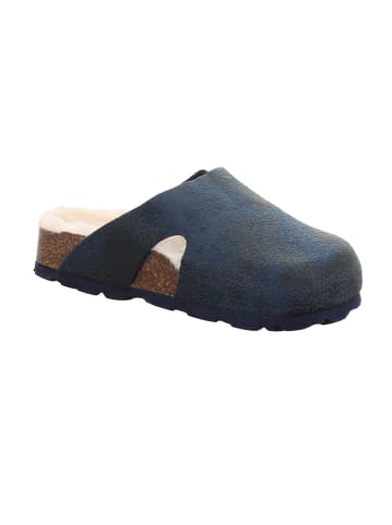 superfit Tieffußbett Pantolette FUSSBETTPANTOFFEL in Blau/Mehrfarbig