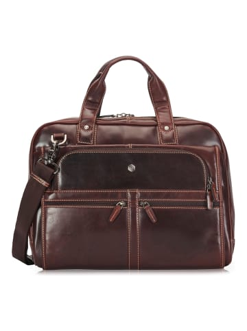 Jekyll & Hide Aktentasche Leder 38 cm Laptopfach in mocha