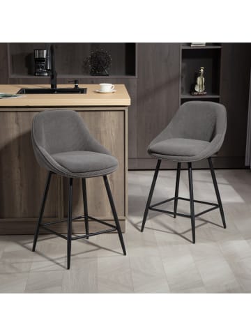 HOMCOM Barhocker in Grau 52L x 49B x 88H cm