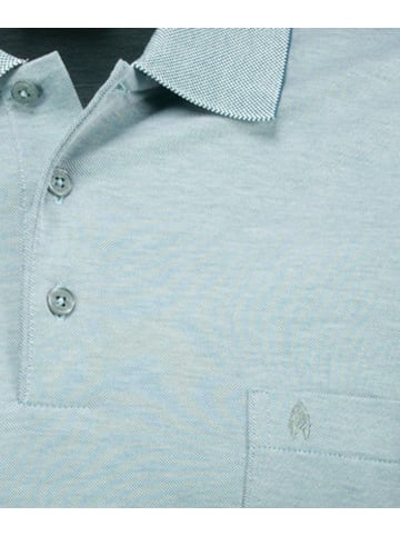 Ragman Softknit-Polo mit Brusttasche, Langarm in Grün