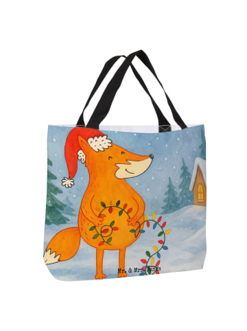 Mr. & Mrs. Panda Shopper Fuchs Weihnachten Design ohne Spruch in Weiß
