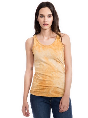 Way of Glory Way of Glory WAY OF GLORY Tanktop, Round Cool Wash mit Rundhals Ausschnitt in goldfarben